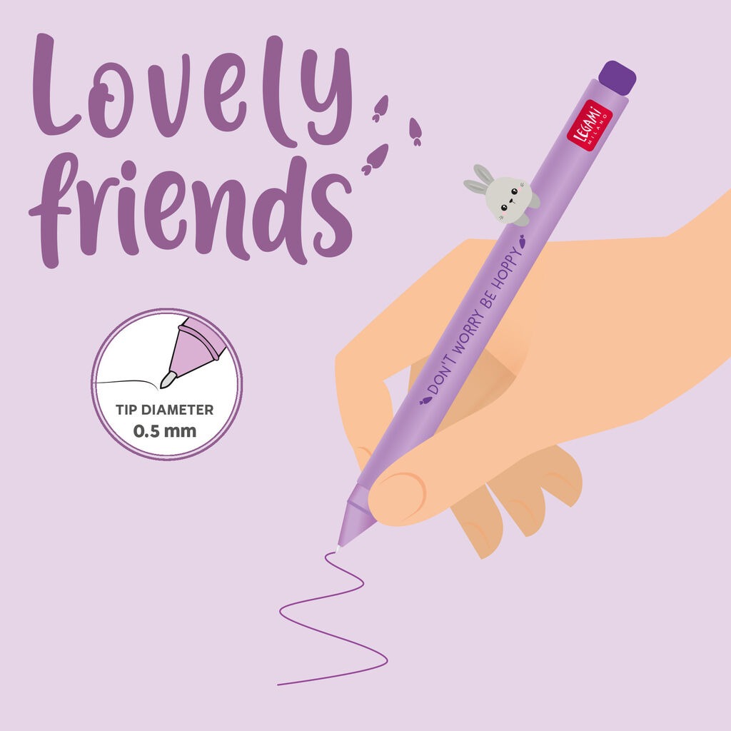 Legami - Lovely Friends - Gel Pen - Bunny
