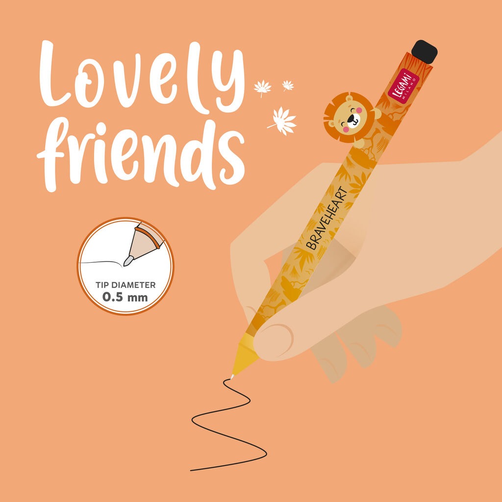 Legami - Lovely Friends - Gel Pen - Lion