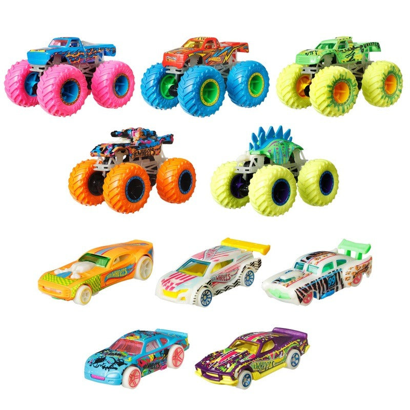 Hot Wheels - Monster Trucks - Glow in the Dark - 10 Pack
