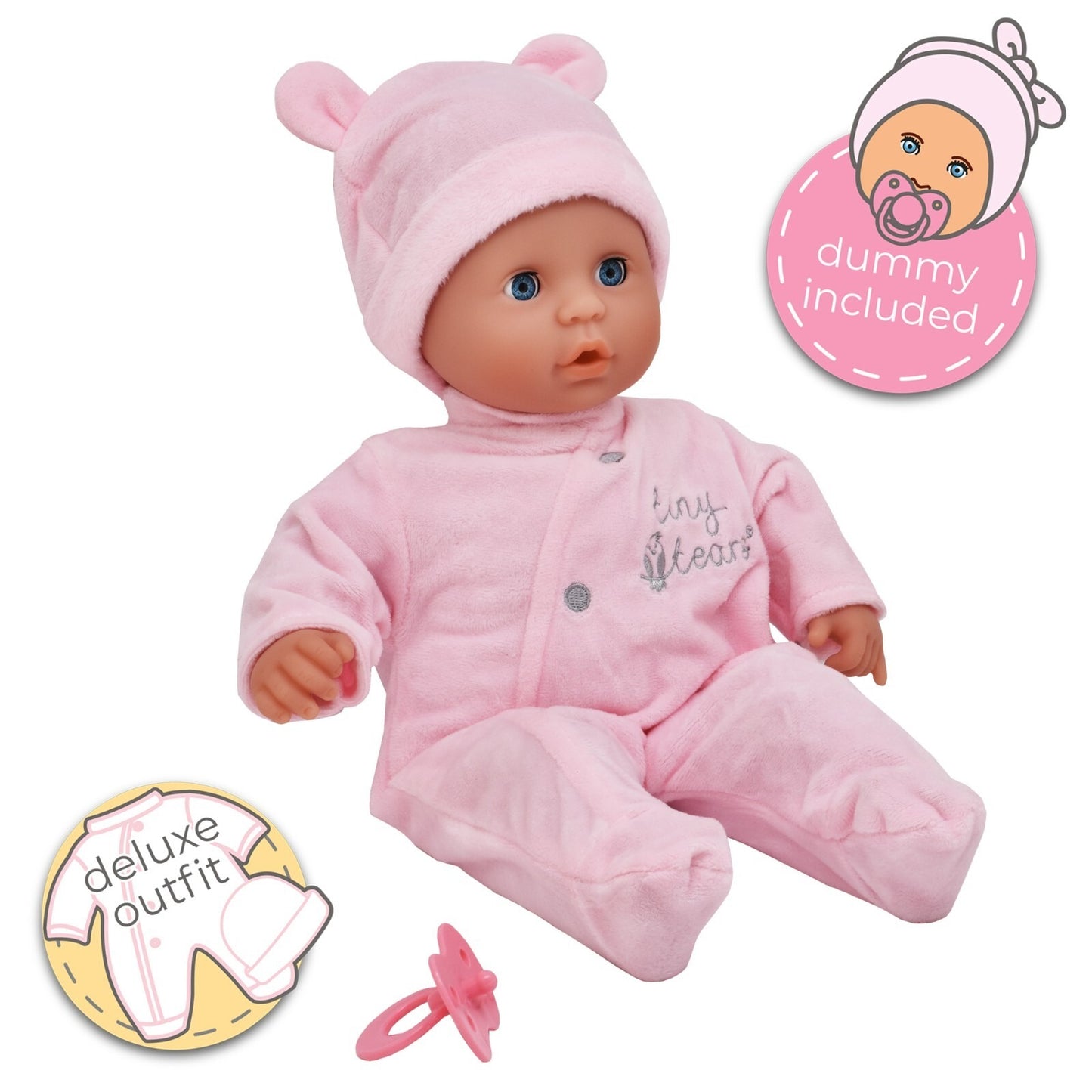 Tiny Tears - Baby Soft 38cm Doll - Pink Outfit