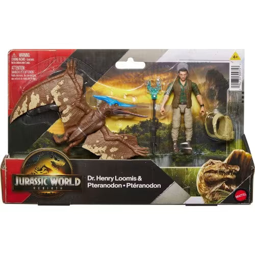 Jurassic World Rebirth - Dr. Loomis & Pteranodon Figures Pack