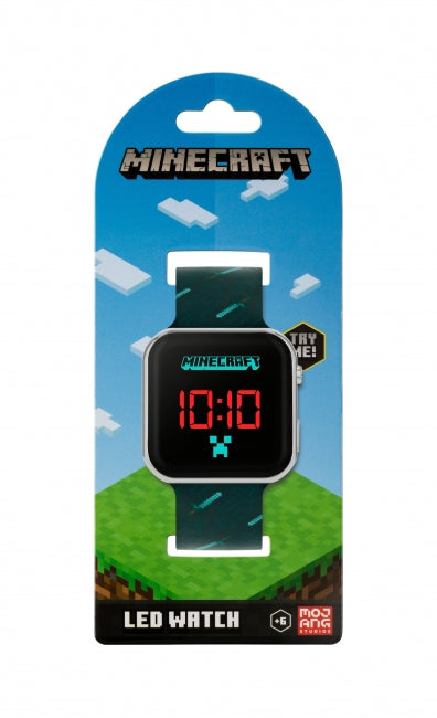 Minecraft - Black Strap LED Watch