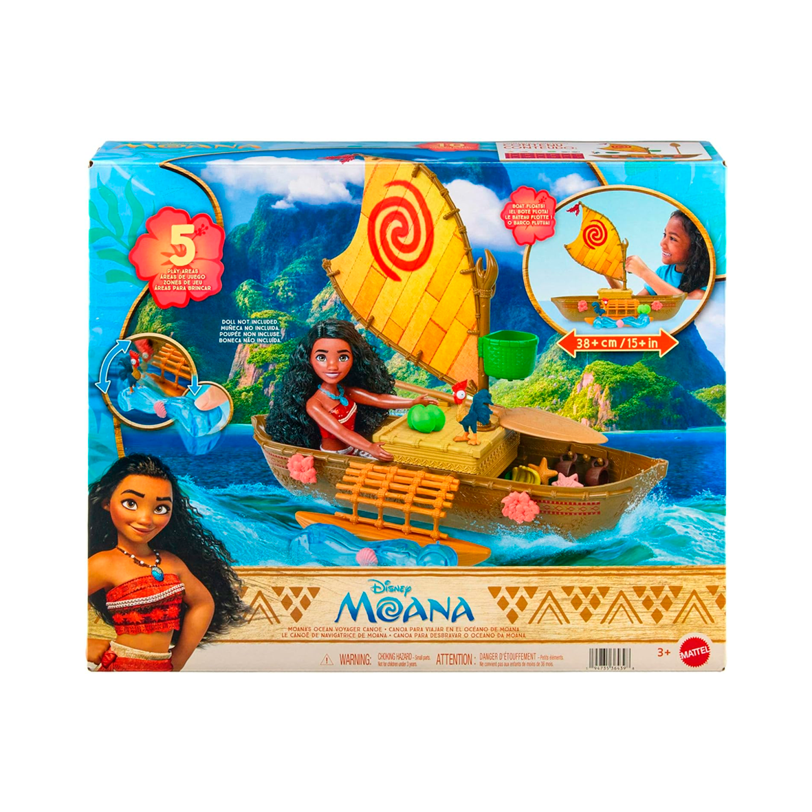 Disney Moana - Floating Ocean Voyager Canoe Playset