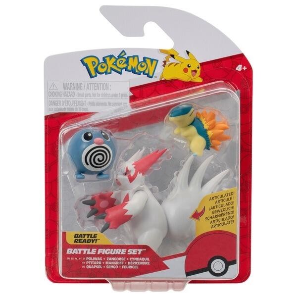 Pokemon Battle Figures 3 Pack - Poliwag, Zangoose & Cyndaquil