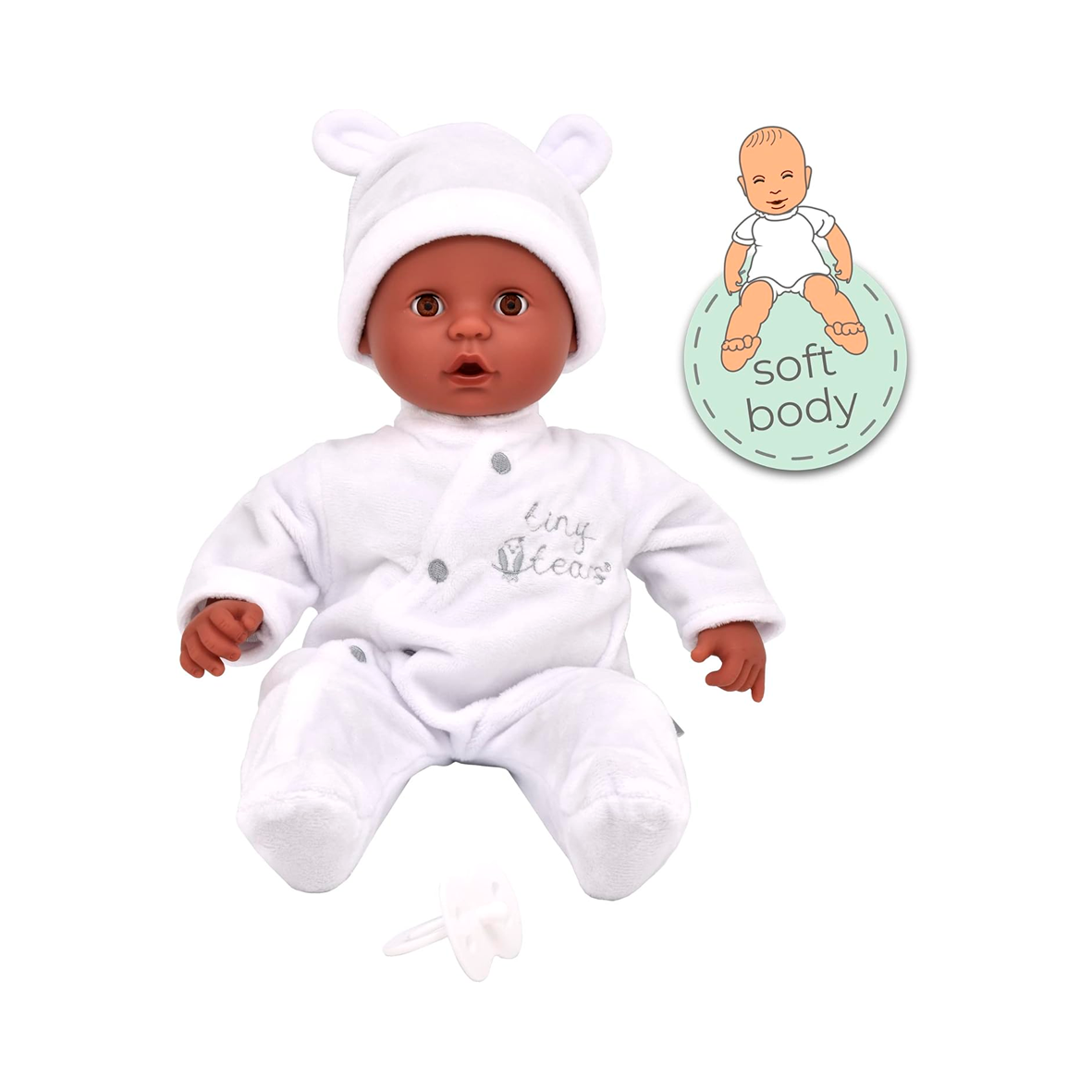 Tiny Tears - Baby Soft 38cm Doll - White Outfit