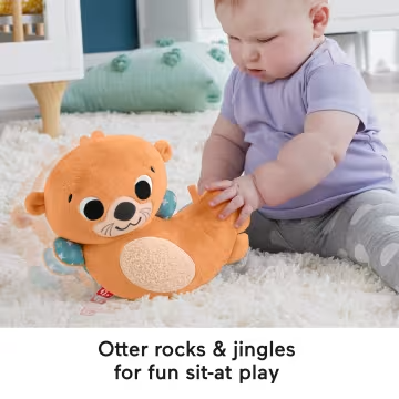 Fisher Price - 2-In-1 Rockin’ Tummy Time Otter Plush Toy