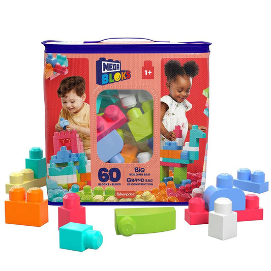 Mega Bloks - Building Bag Building Set With 60 Blocks