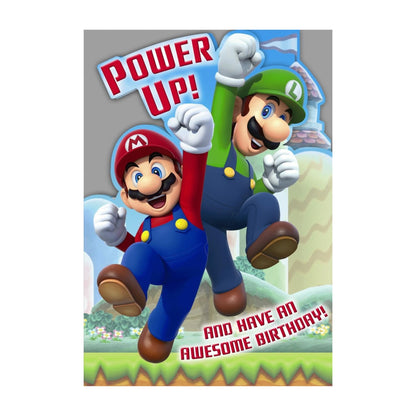 Super Mario - Power Up - Birthday Card
