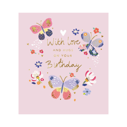 With Love and Hugs - Birthday Card
