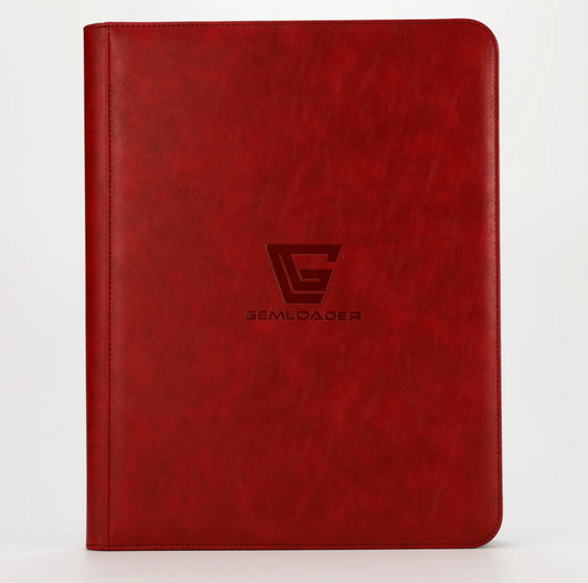 Gemloader - Premium 9 Pocket Toploader Binder - Red