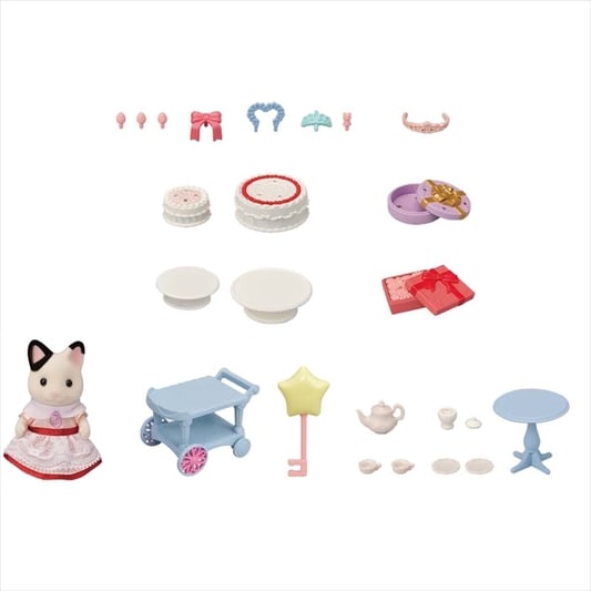 Slyvanian Families - Party Time Playset - Tuxedo Cat Girl