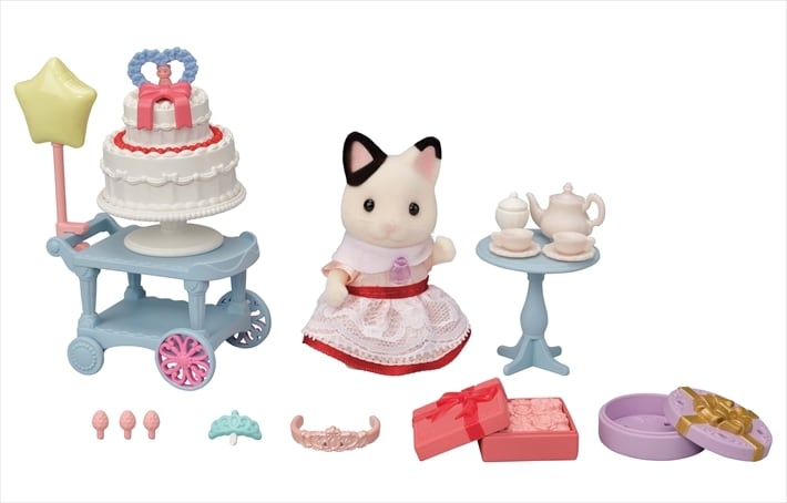 Slyvanian Families - Party Time Playset - Tuxedo Cat Girl