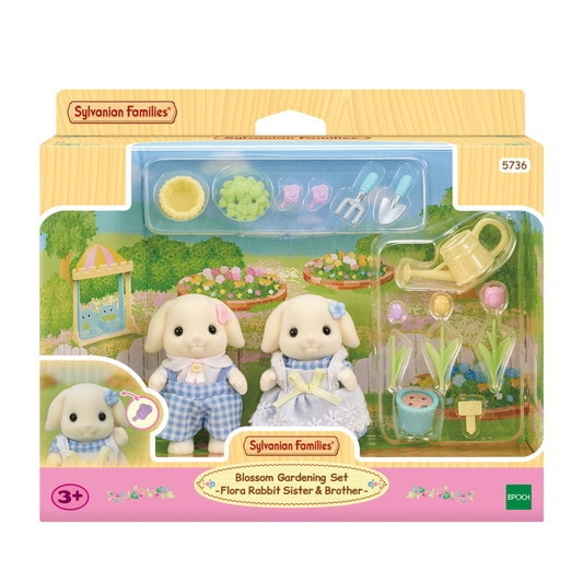 Slyvanian Families - Blossom Gardening Set - Flora Rabbit Sister & Brother