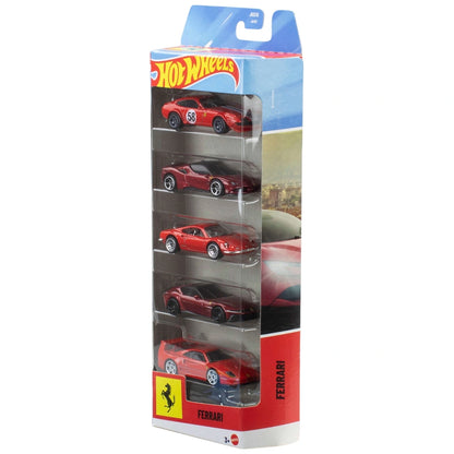 Hot Wheels - 5 Car Pack Ferrari Rosso
