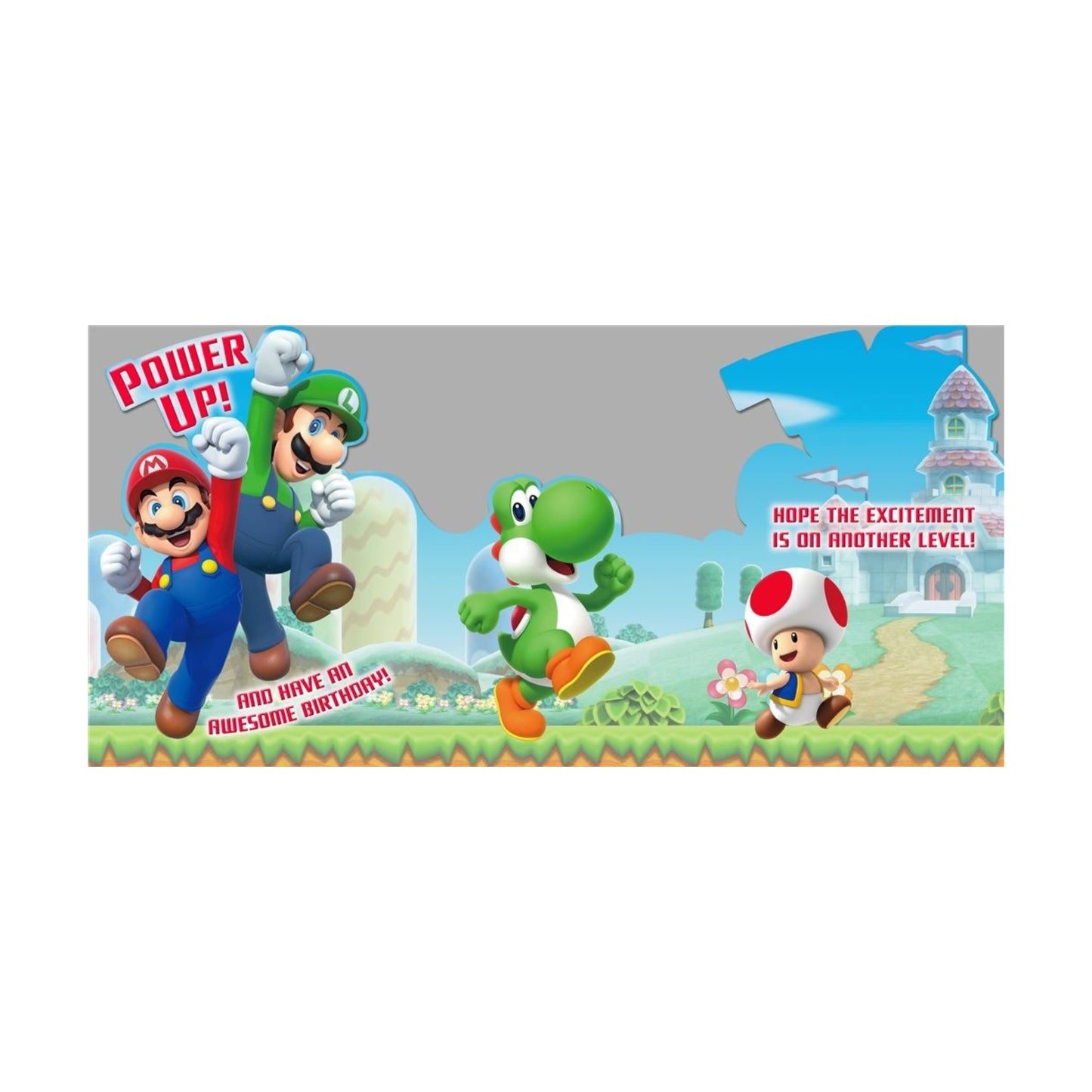 Super Mario - Power Up - Birthday Card