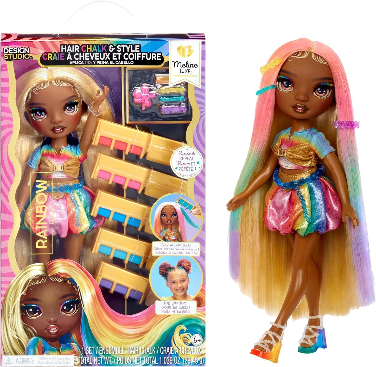 Rainbow High - Hair Chalk & Style Meline