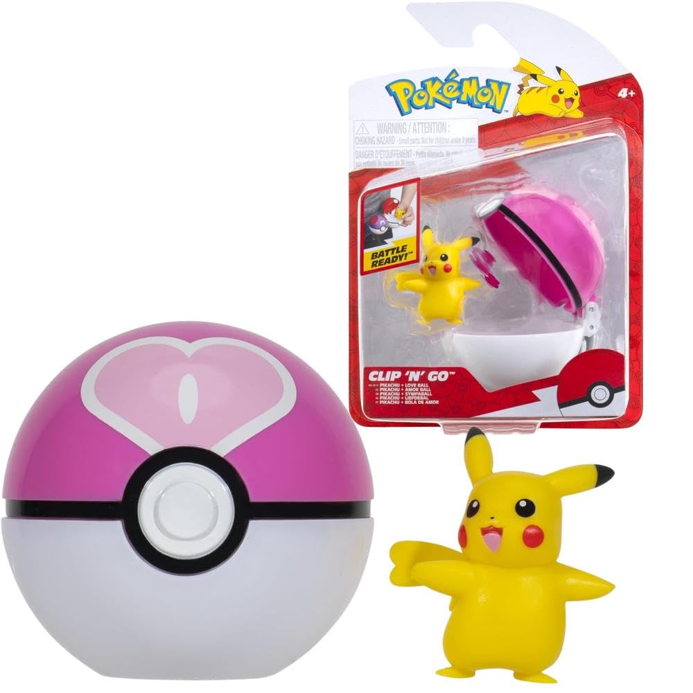 Pokemon Clip N Go - Pikachu & Love Ball