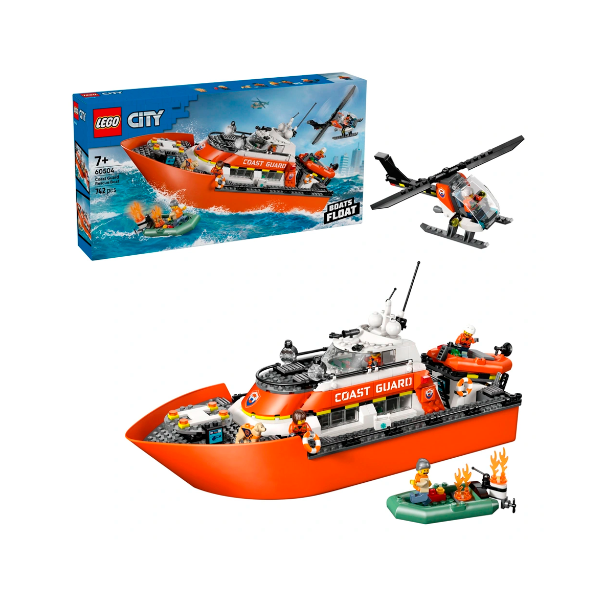 LEGO City - Coast Guard Rescue Boat & Helicopter Set (60504)