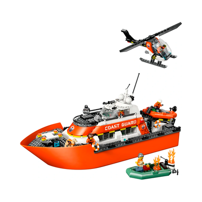 LEGO City - Coast Guard Rescue Boat & Helicopter Set (60504)