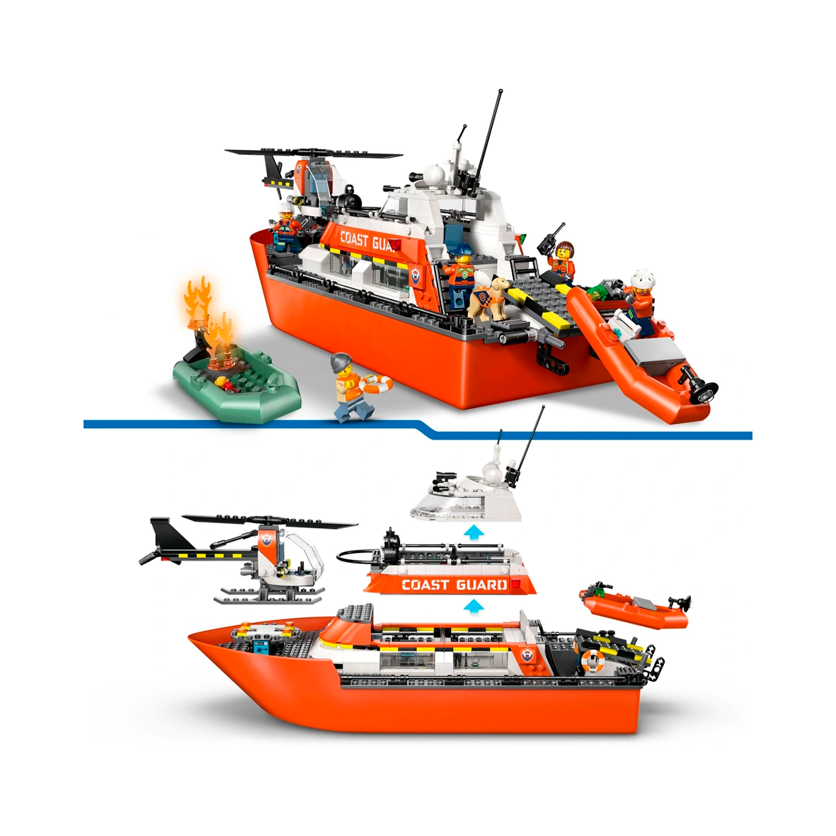 LEGO City - Coast Guard Rescue Boat & Helicopter Set (60504)