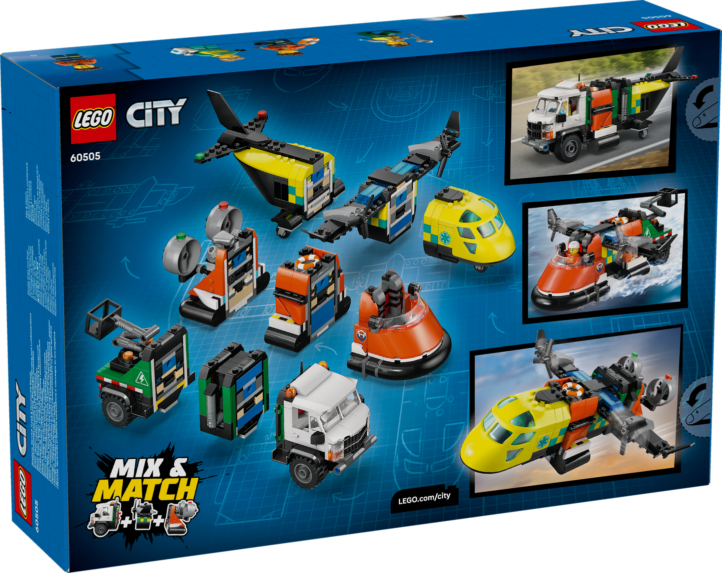 LEGO City - Airplane, Service Truck and Hovercraft Remix (60505)