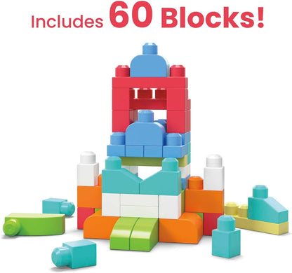 Mega Bloks - Building Bag Building Set With 60 Blocks
