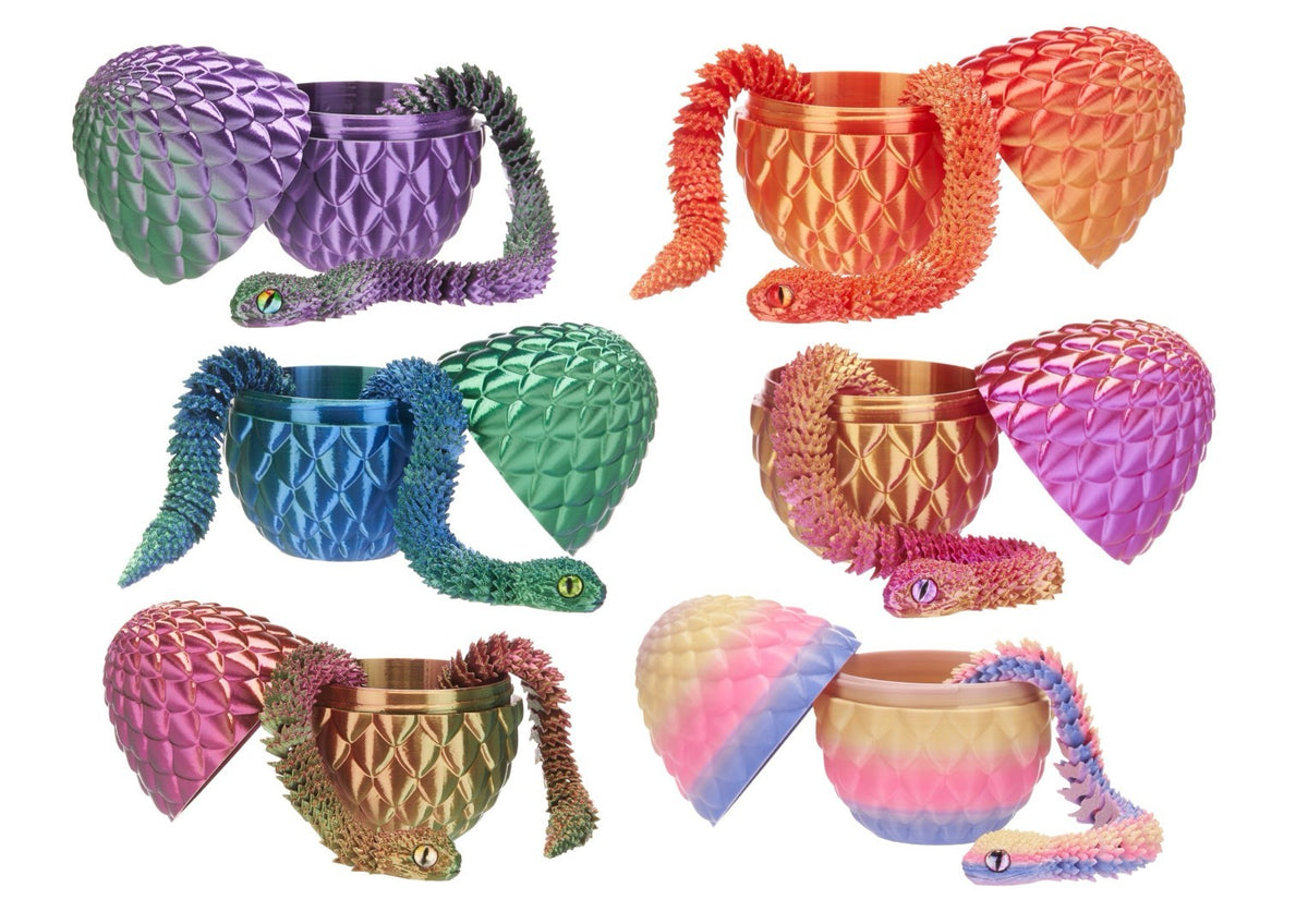 3D Printed - Snake In Egg Assortment