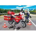 Playmobil Action Heroes - Fire Motorcycle & Oil Spill Incident (71466)