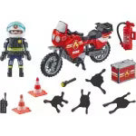 Playmobil Action Heroes - Fire Motorcycle & Oil Spill Incident (71466)