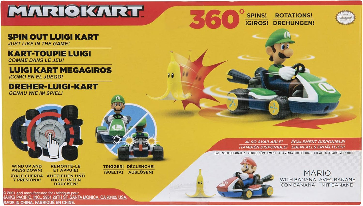 Super Mario - Mario Kart - Spin Out Luigi Kart