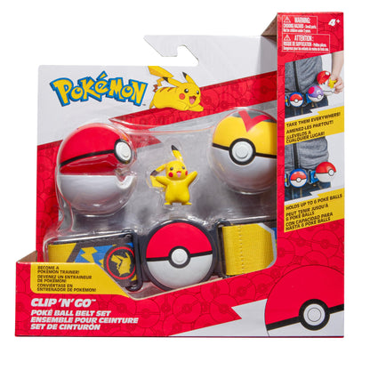 Pokemon - Clip N Go - Poke Ball Belt Set premier Ball - Pikachu