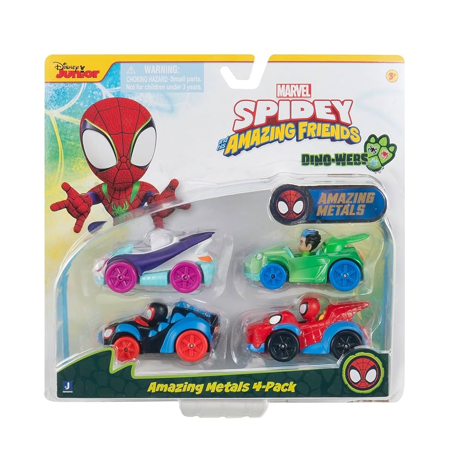 Spidey & His Amazing Friends - 4 Bundle Pack Cars