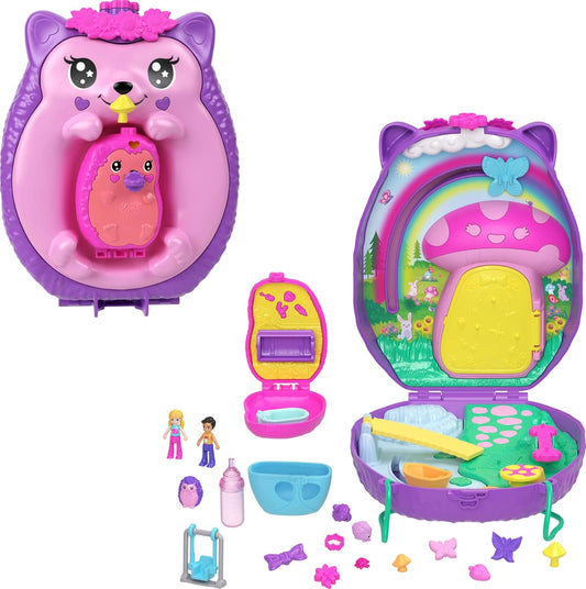 Polly Pocket - Hedgehog Mom and Baby Purse Playset