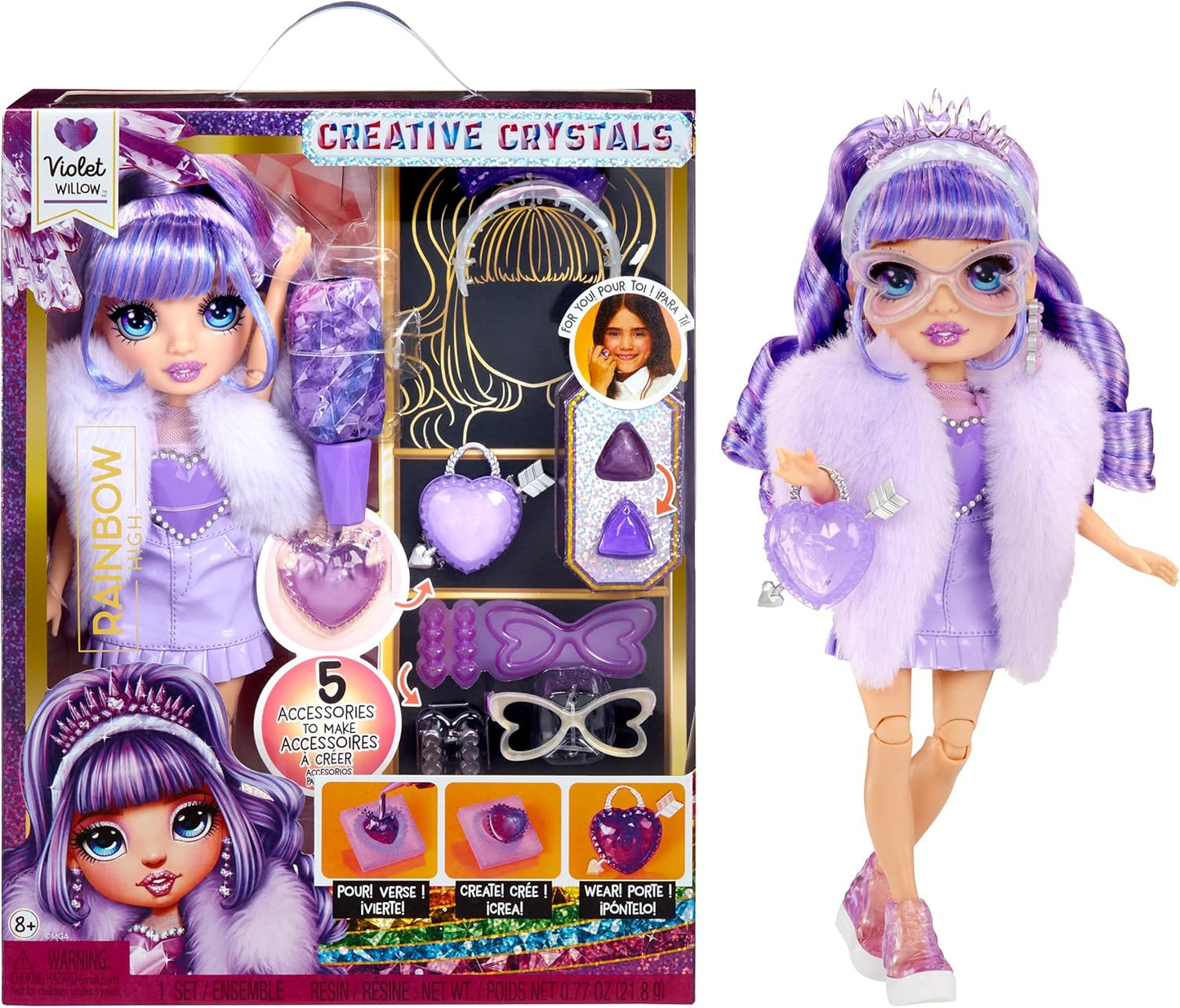 Rainbow High Crystal Fashion Doll - Violet Willow