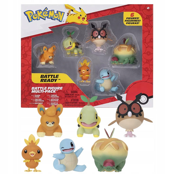 Pokemon - Battle Figure 6 Pack - Pawmi, Squirtle, Torchic, Turtwig