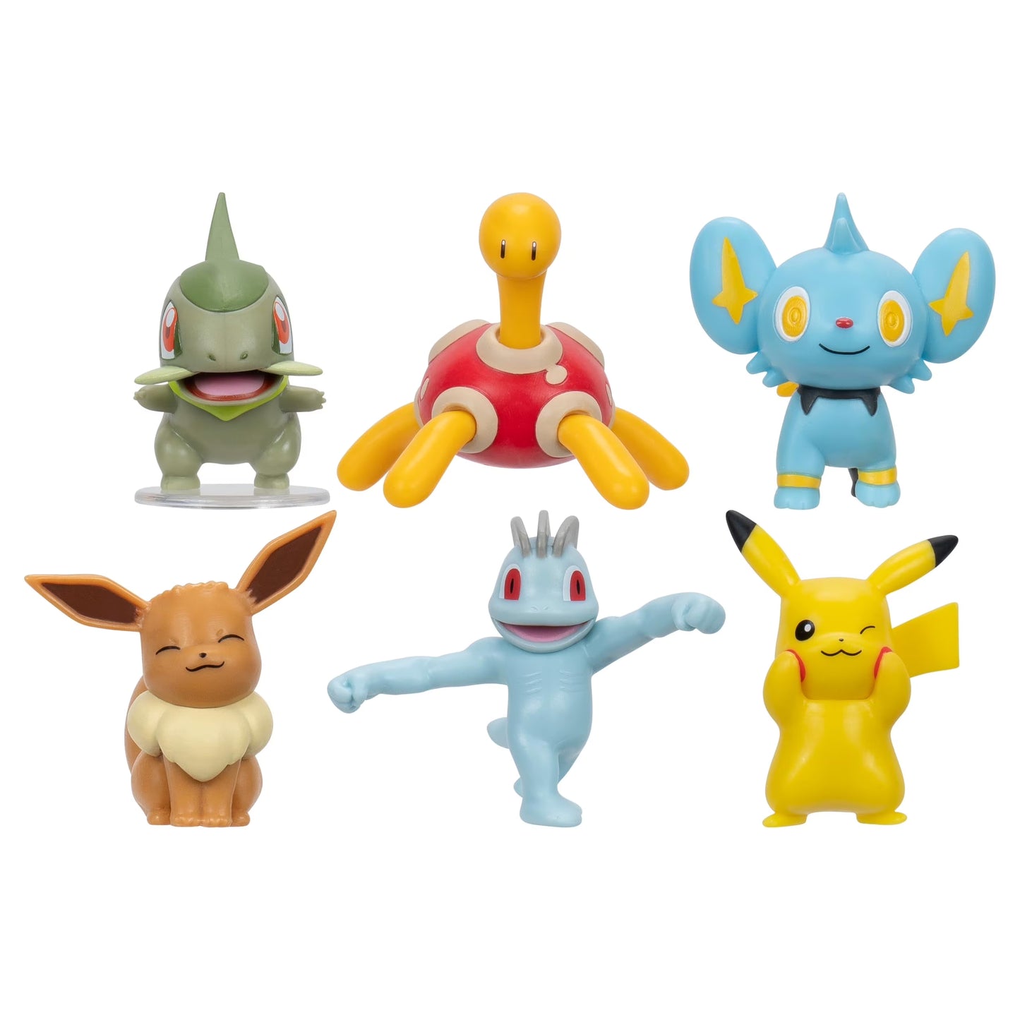 Pokemon - Battle Figure 6 Pack - Pikachu, Eevee, Axew, Machop, Shinx & Shuckle