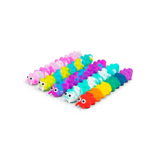Light Up Suction Push Popper Caterpillar