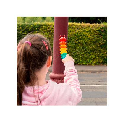 Light Up Push Popper Rainbow Caterpillar