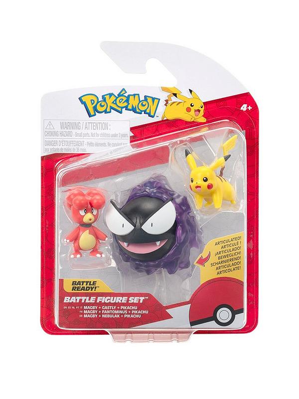 Pokemon Battle Figures 3 Pack - Magby, Gastly & Pikachu