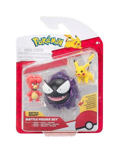 Pokemon Battle Figures 3 Pack - Magby, Gastly & Pikachu