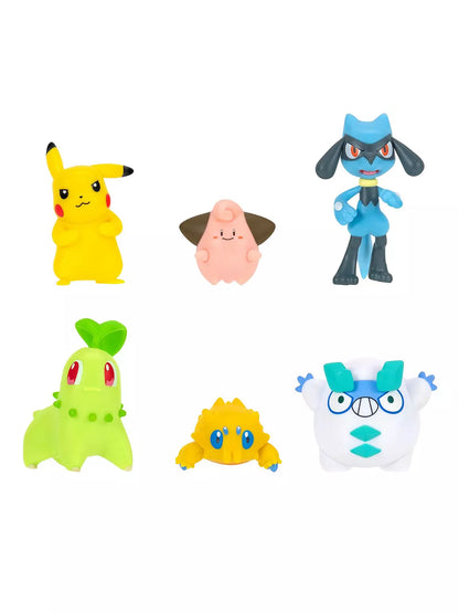 Pokemon - Battle Figure 6 Pack - Pikachu, Cleffa, Joltik, Riolu, Chikorita and Galarian Darumaka