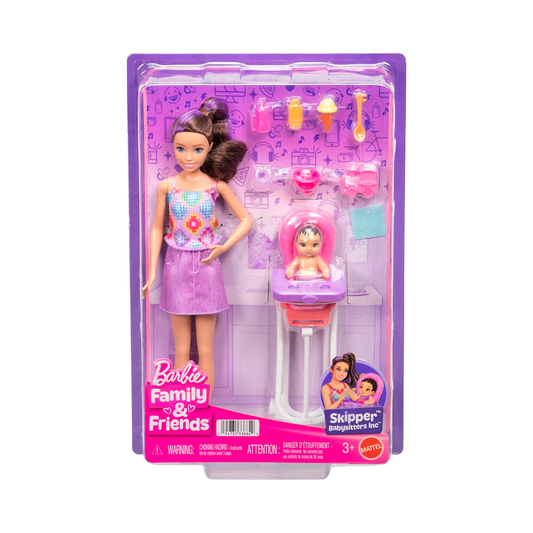 Barbie - Skipper Babysitters - High Chair & 8 Accessories