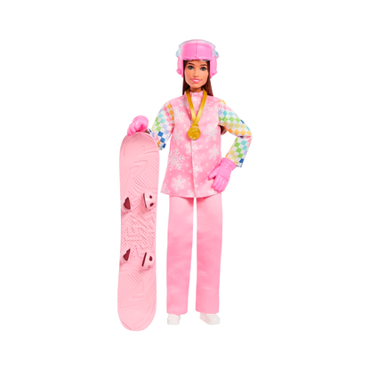 Barbie - Snowboarder Doll Wearing Pink Snow Jacket