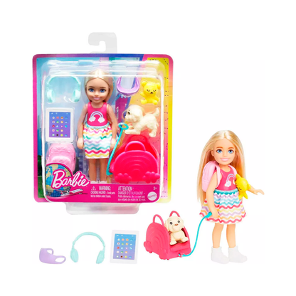 Barbie - Family & Friends - Club Chelsea - Travel Set with Puppy