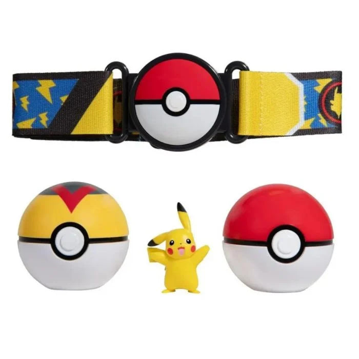 Pokemon - Clip N Go - Poke Ball Belt Set premier Ball - Pikachu