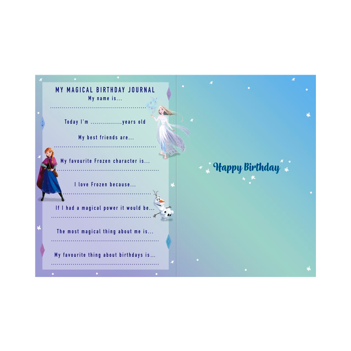 Frozen - Birthday Card