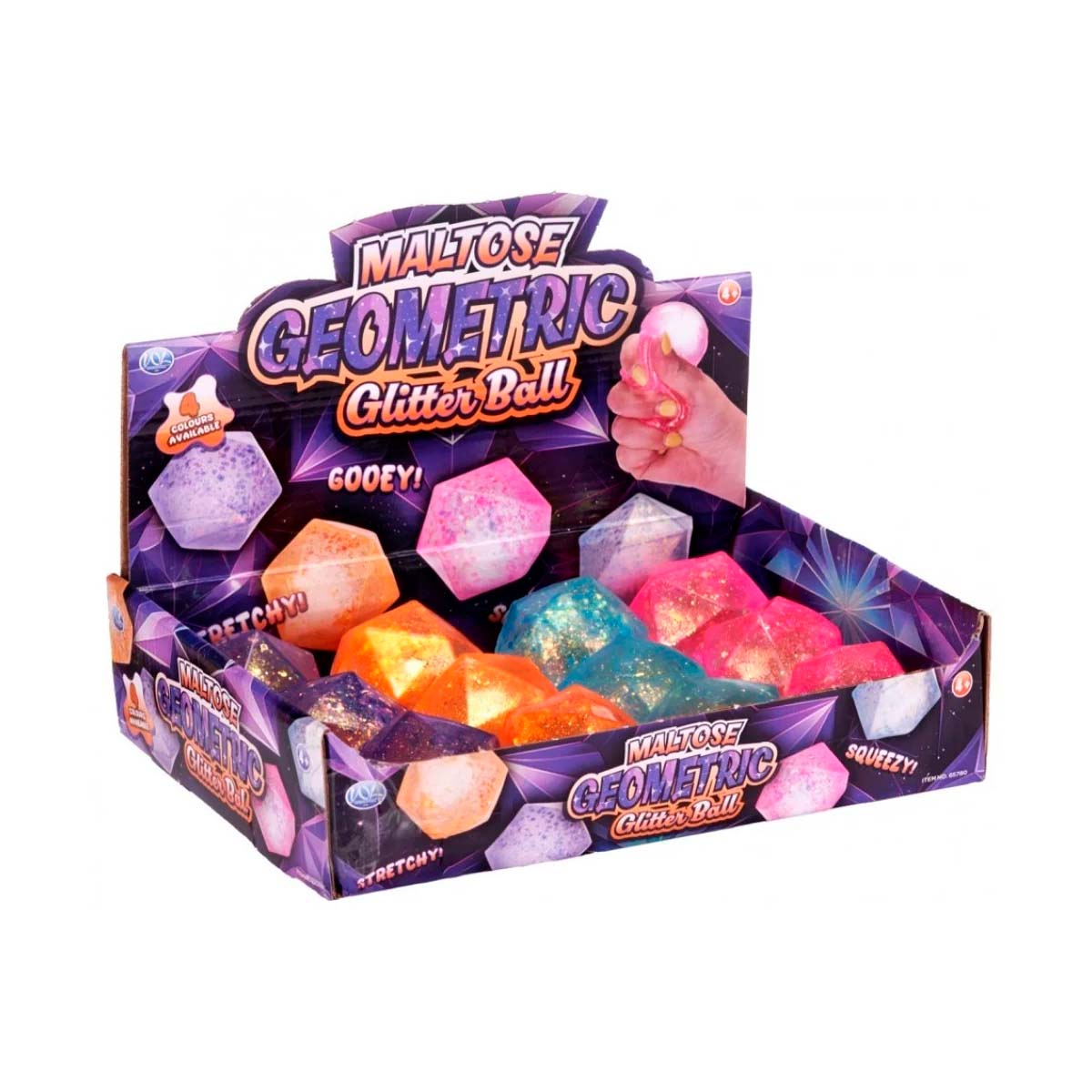 Geometric Maltose Glitter Ball Assorted