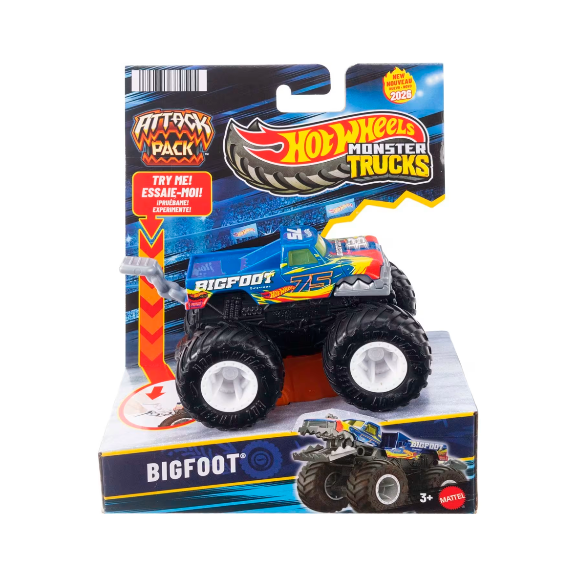 Hot Wheels - Monster Truck Attack Pack - Bigfoot