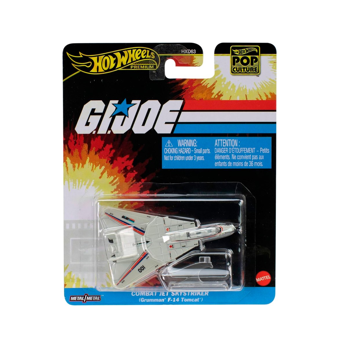 Hot Wheels - Premium - Pop Culture - G.I.JOE Combat Jet Sky Striker (F-14 Tomcat)