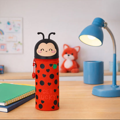 Legami - Ladybug 2-in-1 Silicone Pencil Case - Kawaii
